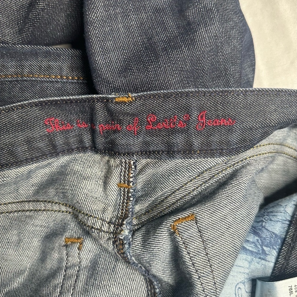 Levi's Dark Indigo Straight Jeans - Picture 16 of 17